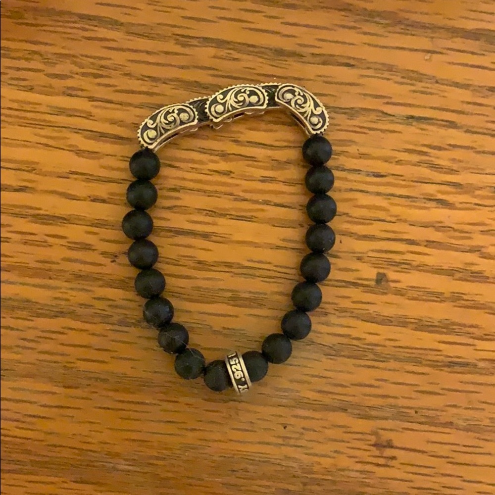 Onyx and .925 Silver Bracelet